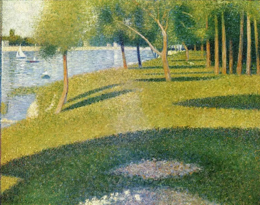 Landskab, øen La Grande Jatte - Georges Seurat