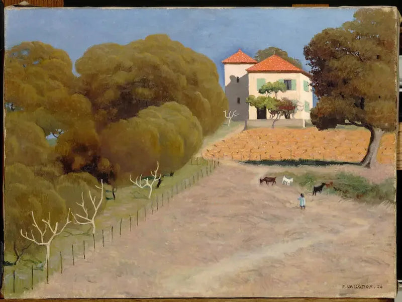 Landskab, huset med rødt tag - Félix Vallotton
