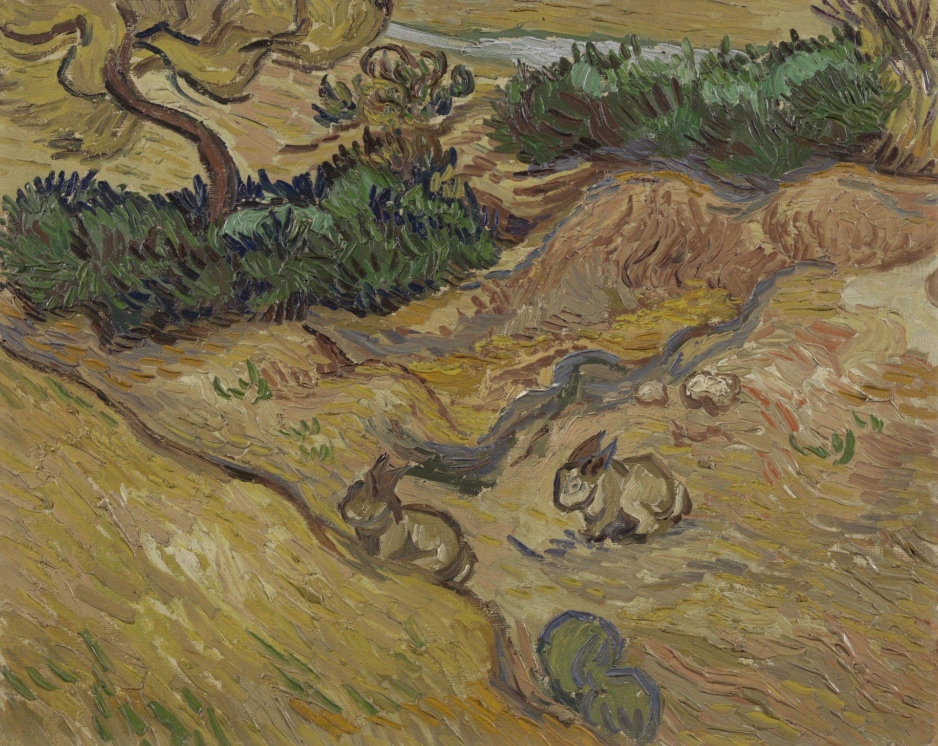 Paysage avec des lapins F739 de Vincent van Gogh, Van Gogh Museum