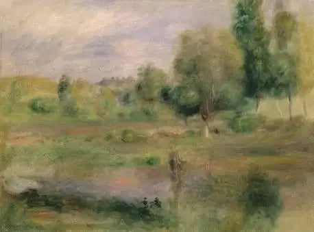 Landskab, søen - Pierre-Auguste Renoir