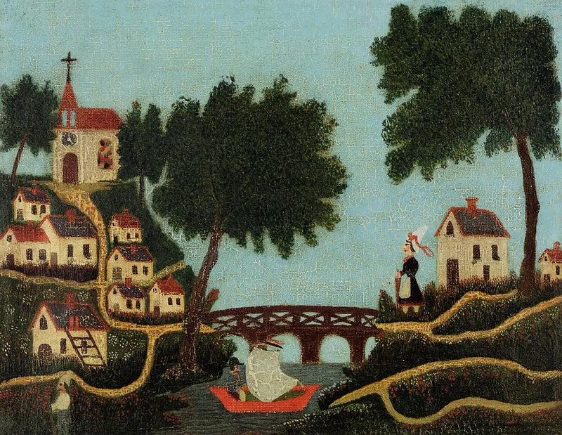Landskab, broen - Henri Rousseau