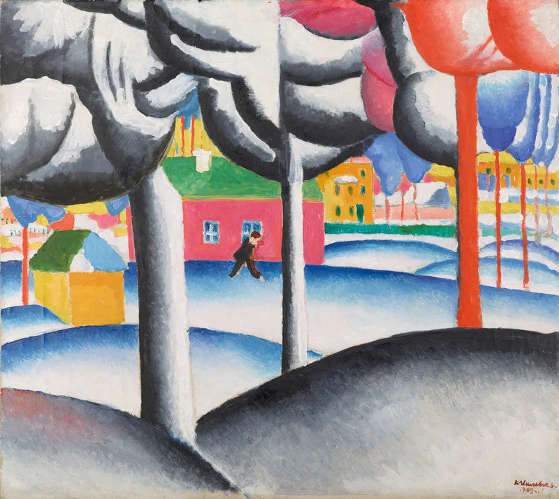 Landskab (Vinter) - Kazimir Malevich