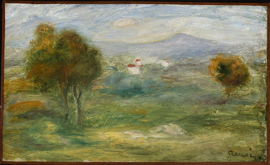 Landskab med huse i Cagnes-sur-Mer - Pierre-Auguste Renoir