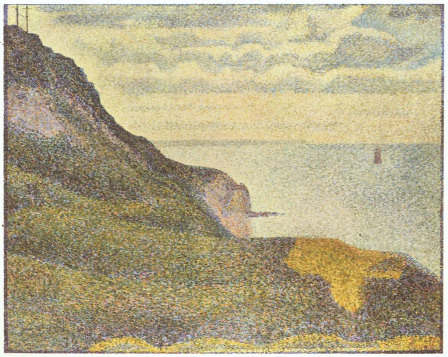 Marinelandskab ved Port-en-Bessin, Normandiet - Georges Seurat