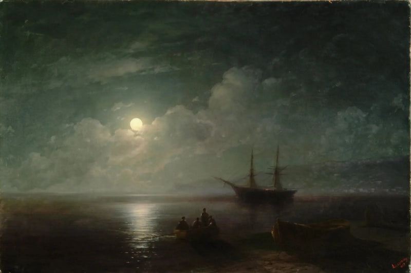Marinelandskab med fuldmåne - Ivan Aïvazovski