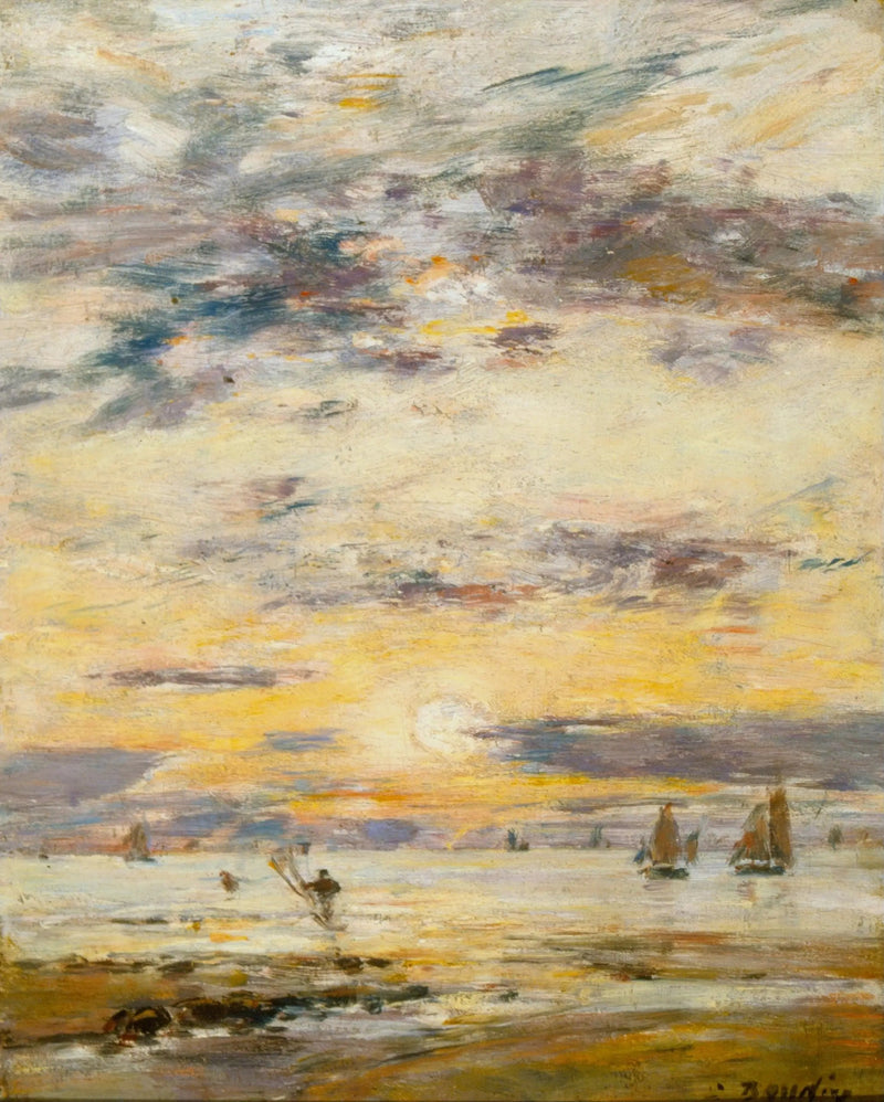 Marinelandskab - Solnedgang - Eugène Boudin