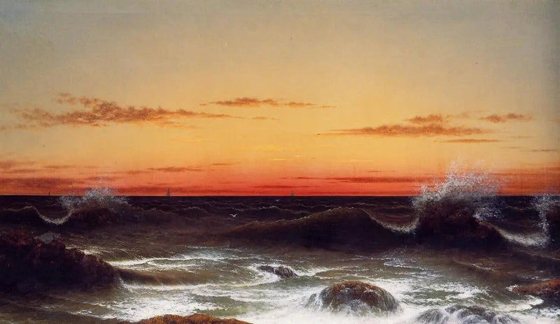 Marinelandskab - Solnedgang - Martin Johnson Heade