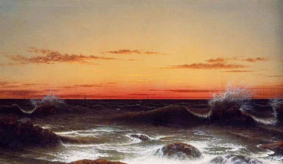 Marinelandskab - Solnedgang - Martin Johnson Heade
