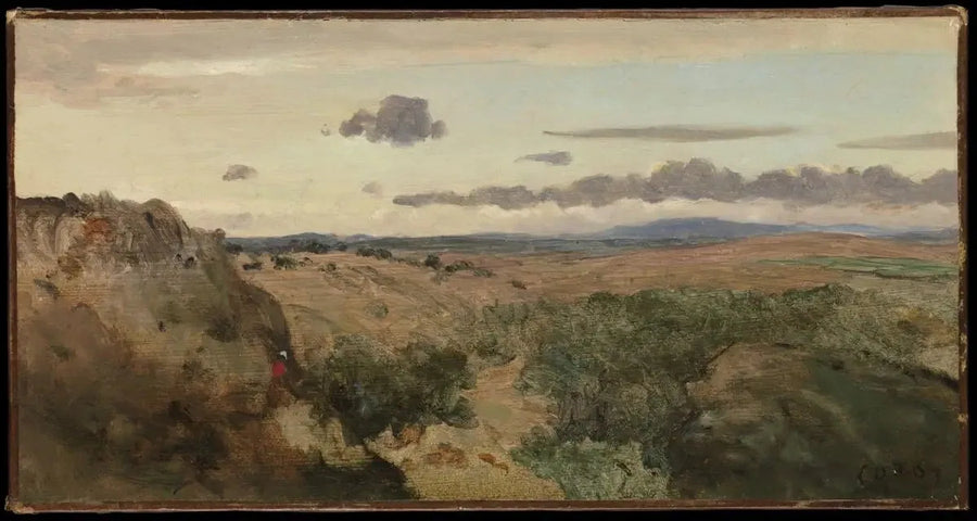Bjergrigt landskab - Jean-Baptiste Camille Corot