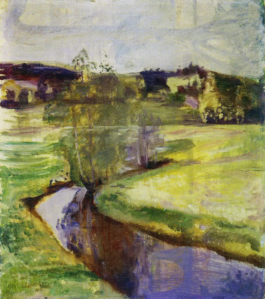 Norsk forår landskab - Edvard Munch