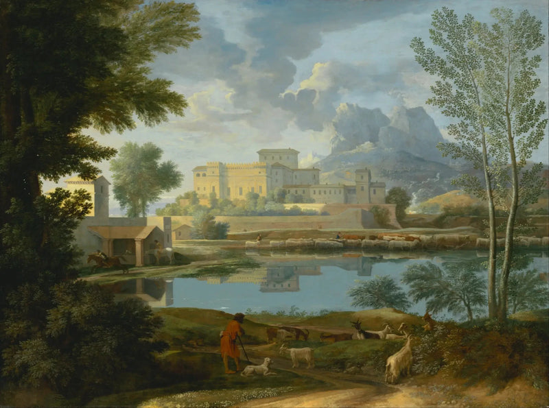 Landskab i stille vejr - Nicolas Poussin