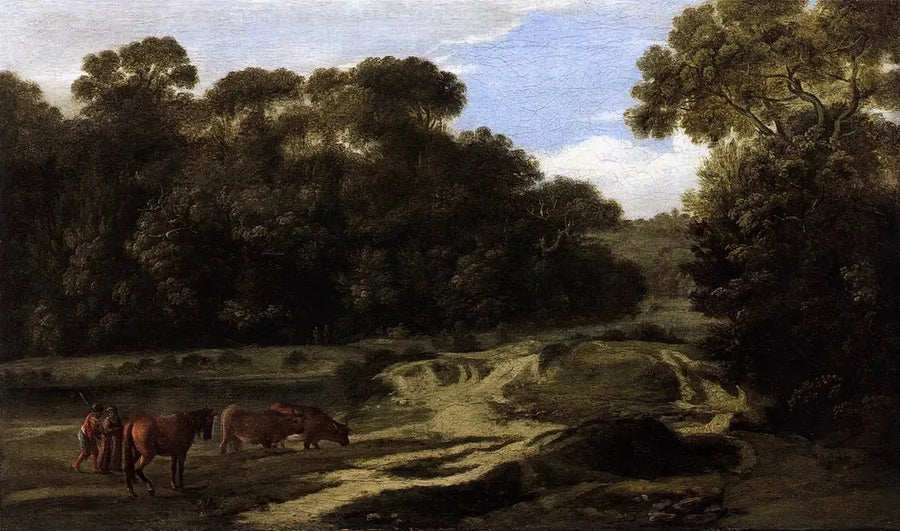 Landskabslandskab med hyrde og flok (Skovsti) - Claude Lorrain