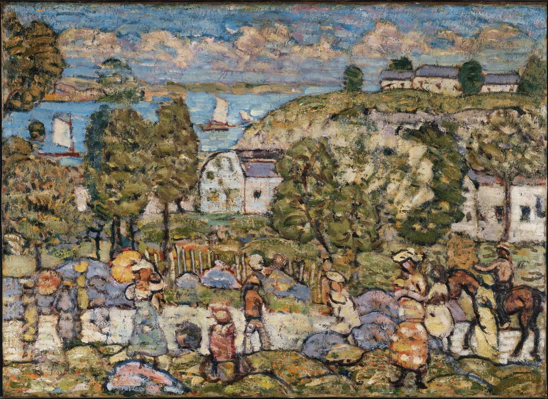 Paysage près de Nahant - Maurice Prendergast image 1 copie de tableau peinte à la main