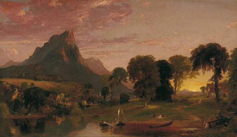Landskab nær Sherburne, Chenango County, New York - Jasper Francis Cropsey