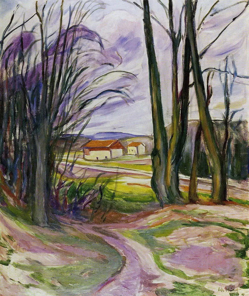 Landskab nær Skøyen - Edvard Munch
