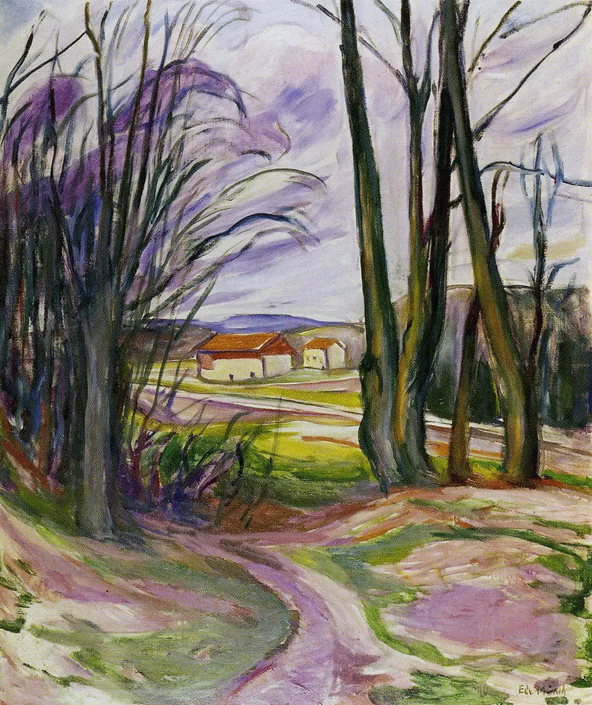 Landskab nær Skøyen - Edvard Munch