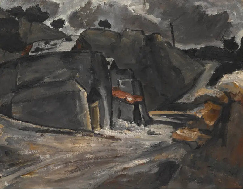 Provençalsk landskab (Klipper ved l'Estaque) - Paul Cézanne