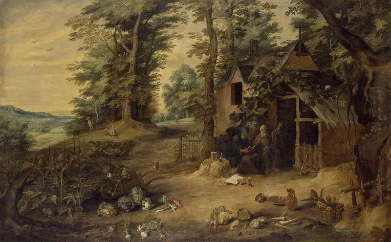 Landskab (Møde mellem Sankt Antonius og Sankt Paulus) - David Teniers den Yngre