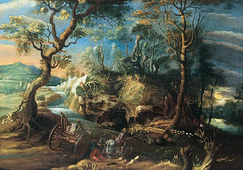 Klippe landskab med personer - Peter Paul Rubens