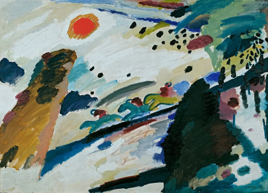 Romantisk landskab - Vassily Kandinsky