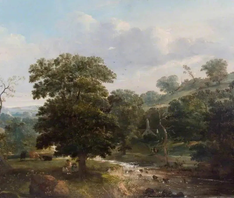 Landskab, bæk med figurer - Thomas Gainsborough