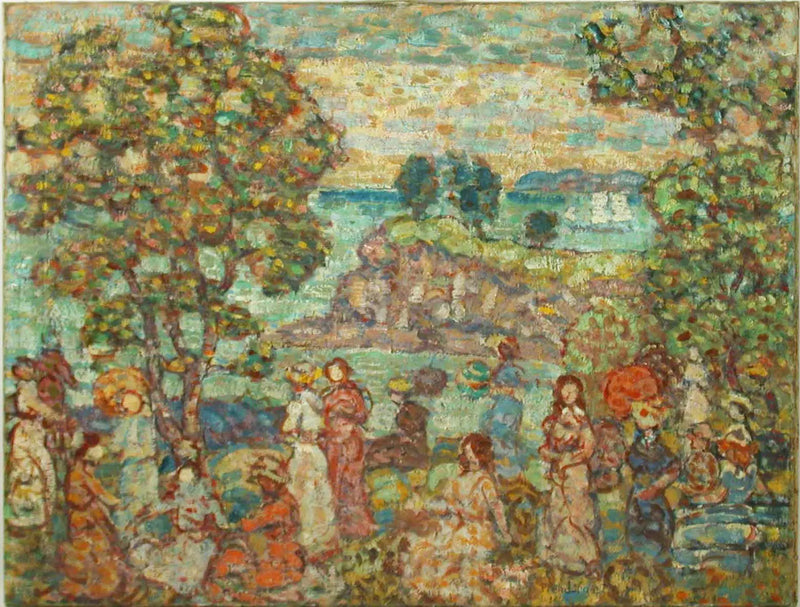 Landskab (strandscene) - Maurice Prendergast