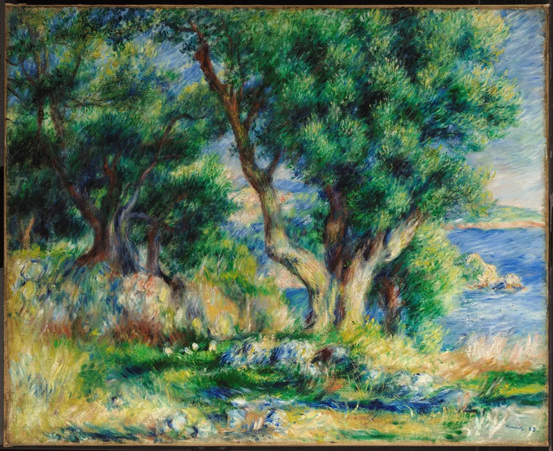 Landskab ved kysten, nær Menton - Pierre-Auguste Renoir