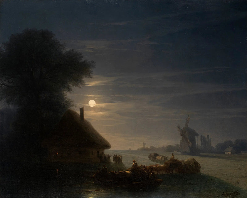 Ukrainsk landskab ved nat - Ivan Aïvazovski