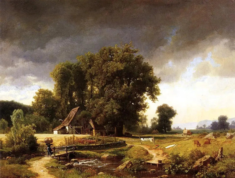 Westphalien landskab - Albert Bierstadt