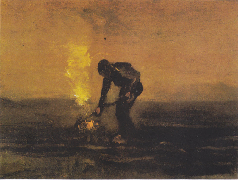 Brændende landmand, der brænder ukrudt - Vincent van Gogh