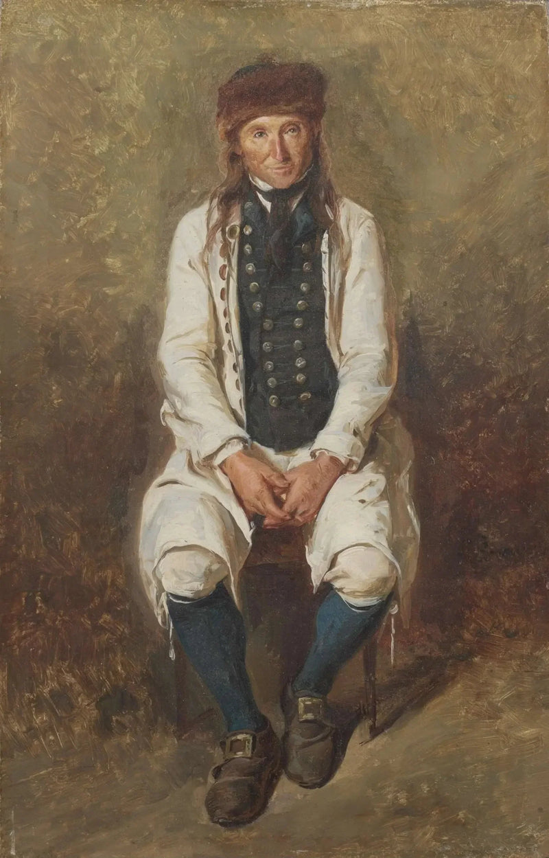 Hesse-bonde i dragt - Ludwig Knaus