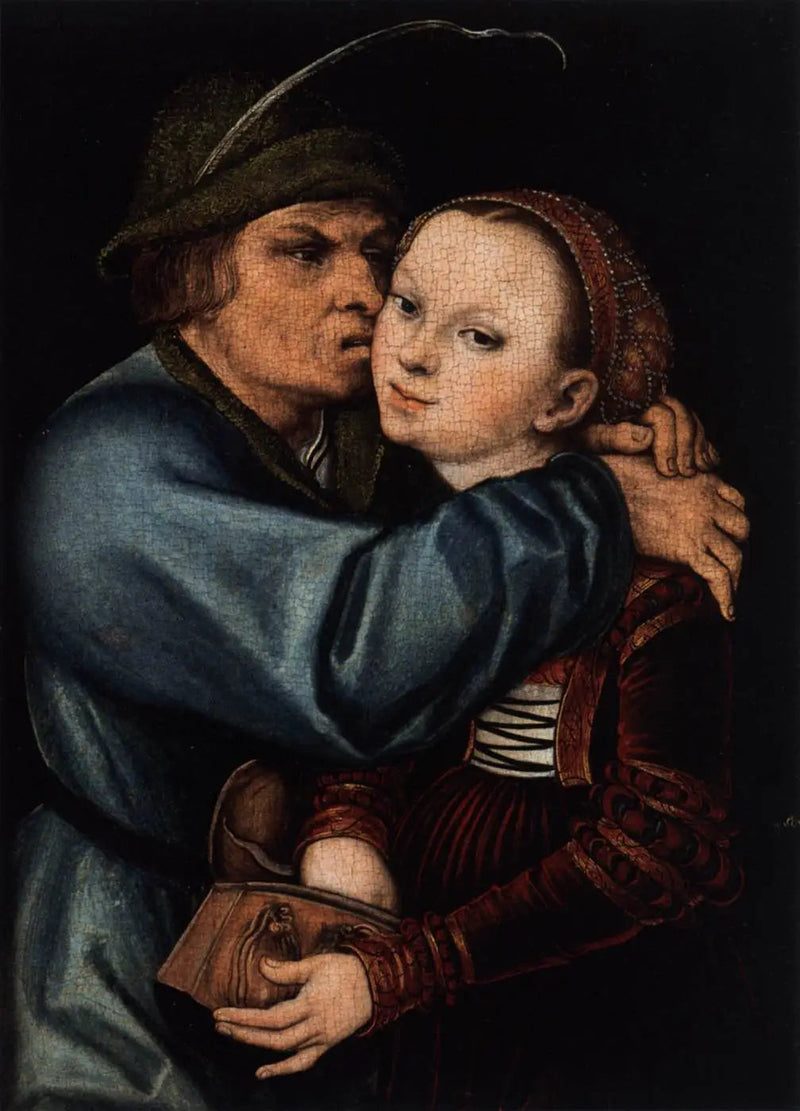 Landmand og prostitueret - Lucas Cranach den Ældre