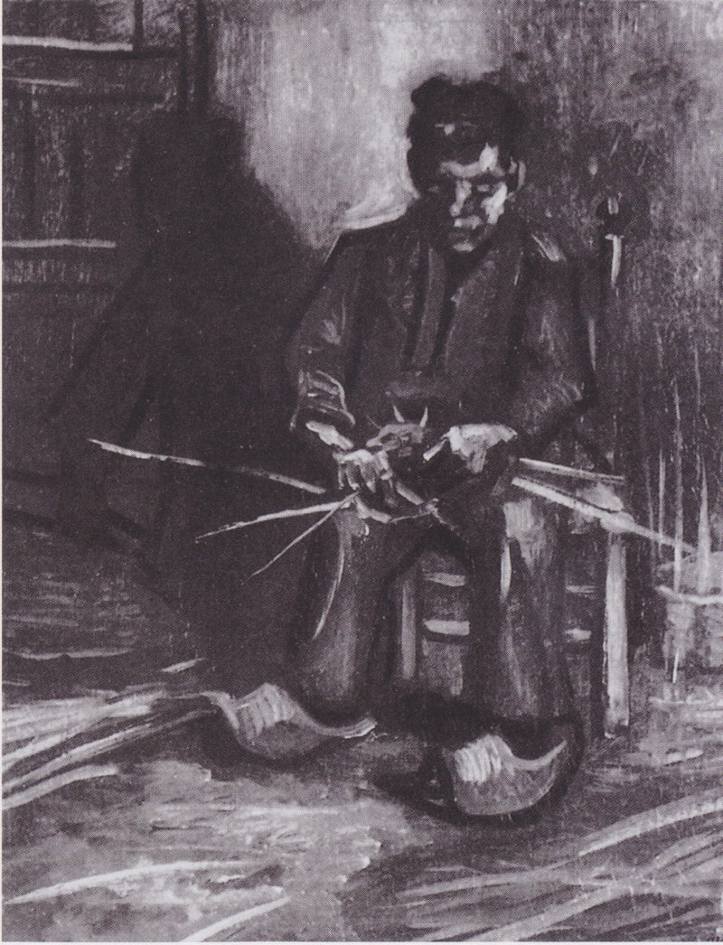 Bonde, der laver en kurv - Vincent van Gogh
