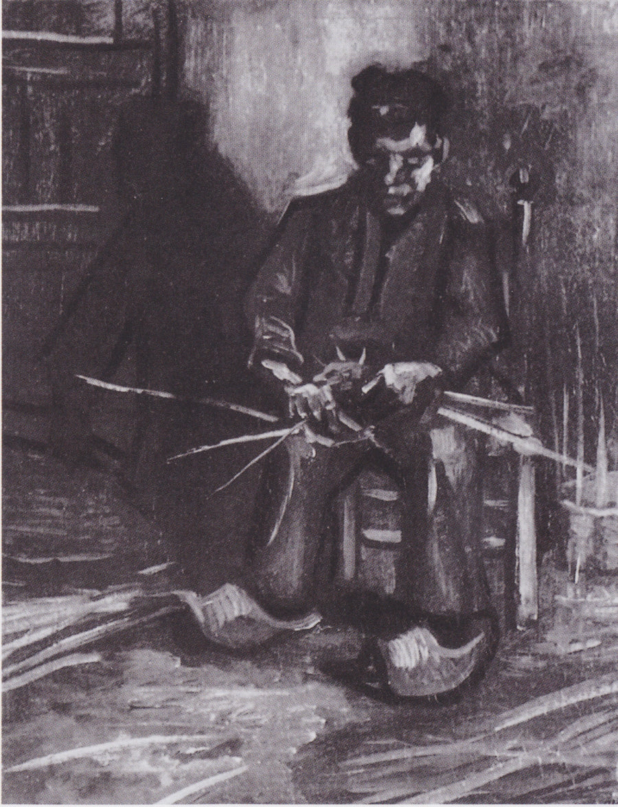 Bonde, der laver en kurv - Vincent van Gogh
