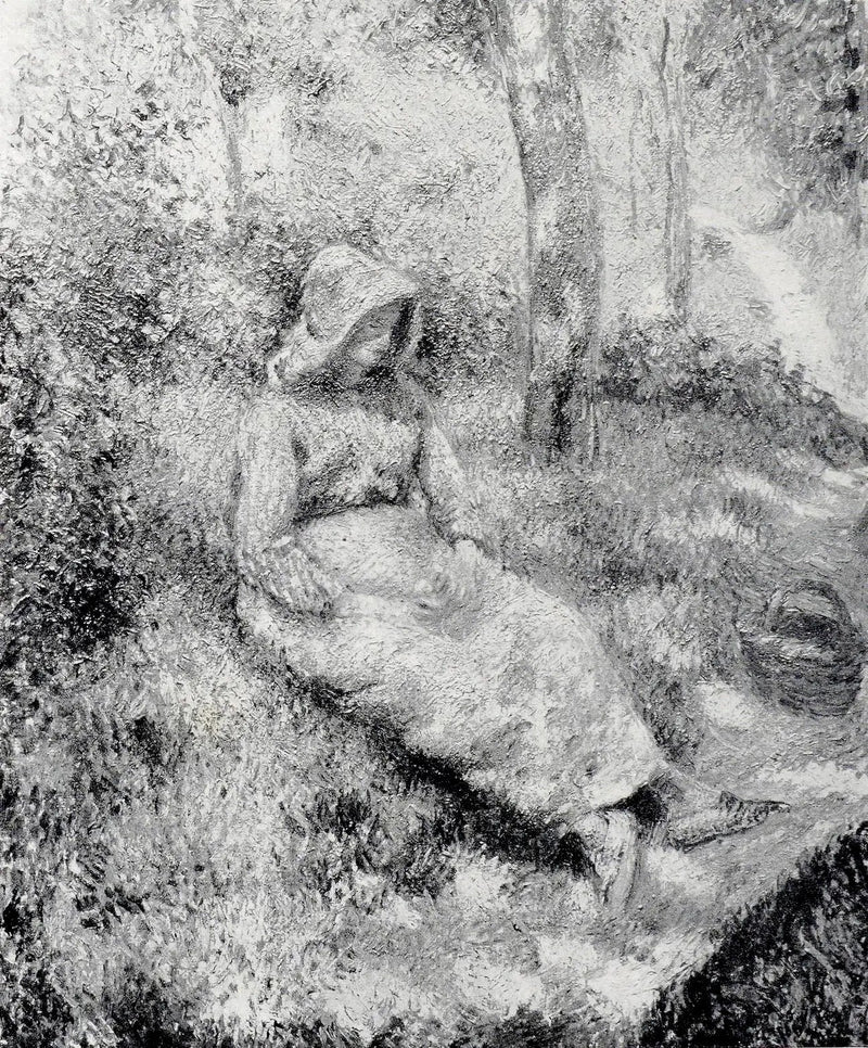 Siddende landkone - Camille Pissarro
