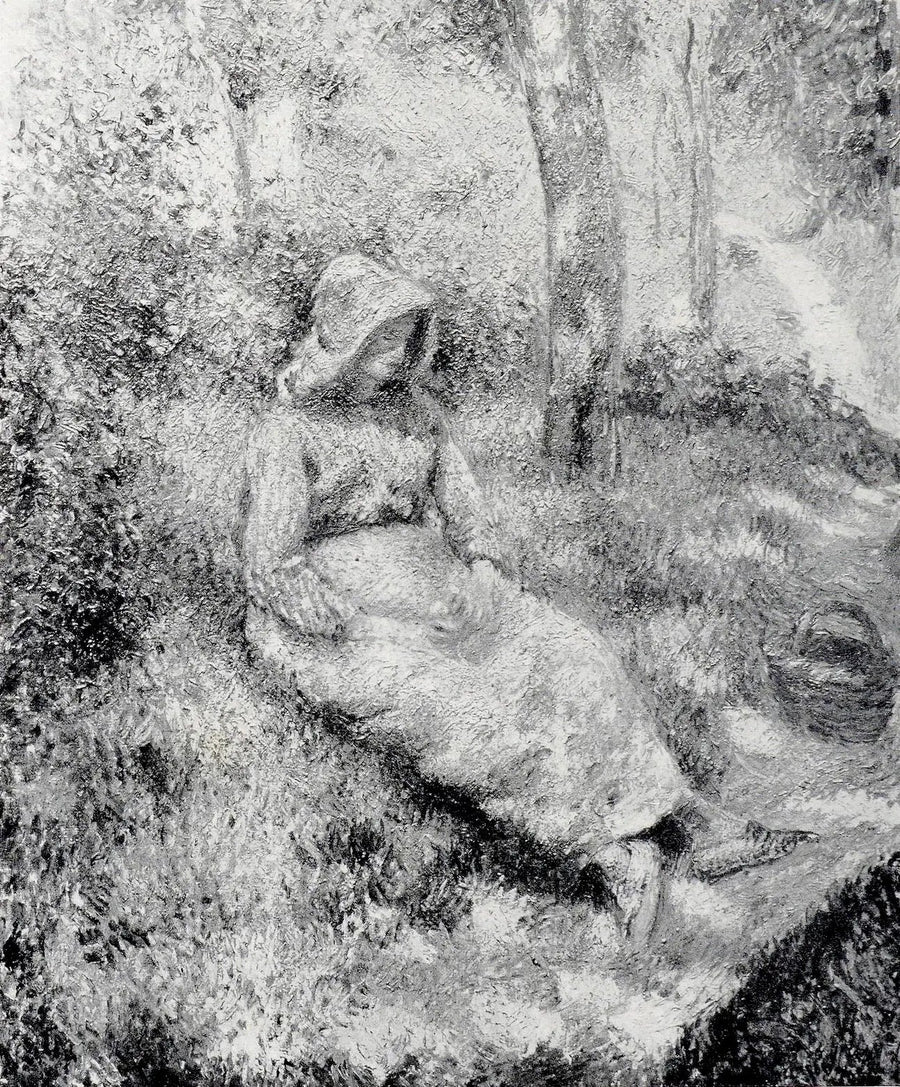 Siddende landkone - Camille Pissarro