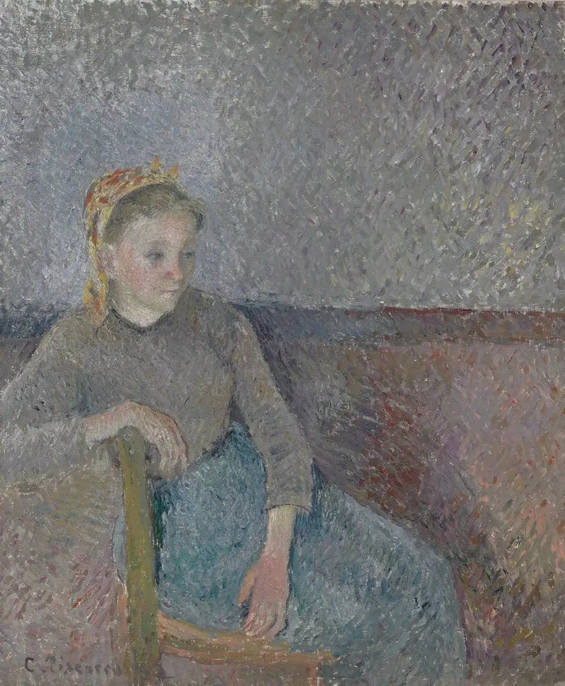 Siddende landkone - Camille Pissarro