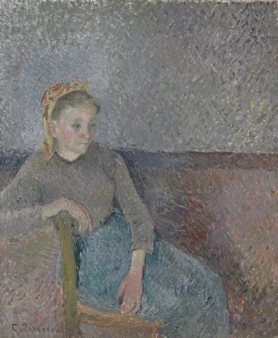 Siddende landkone - Camille Pissarro