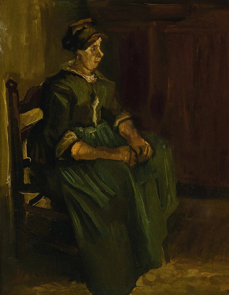 Bondemandsske siddende på en stol - Vincent van Gogh