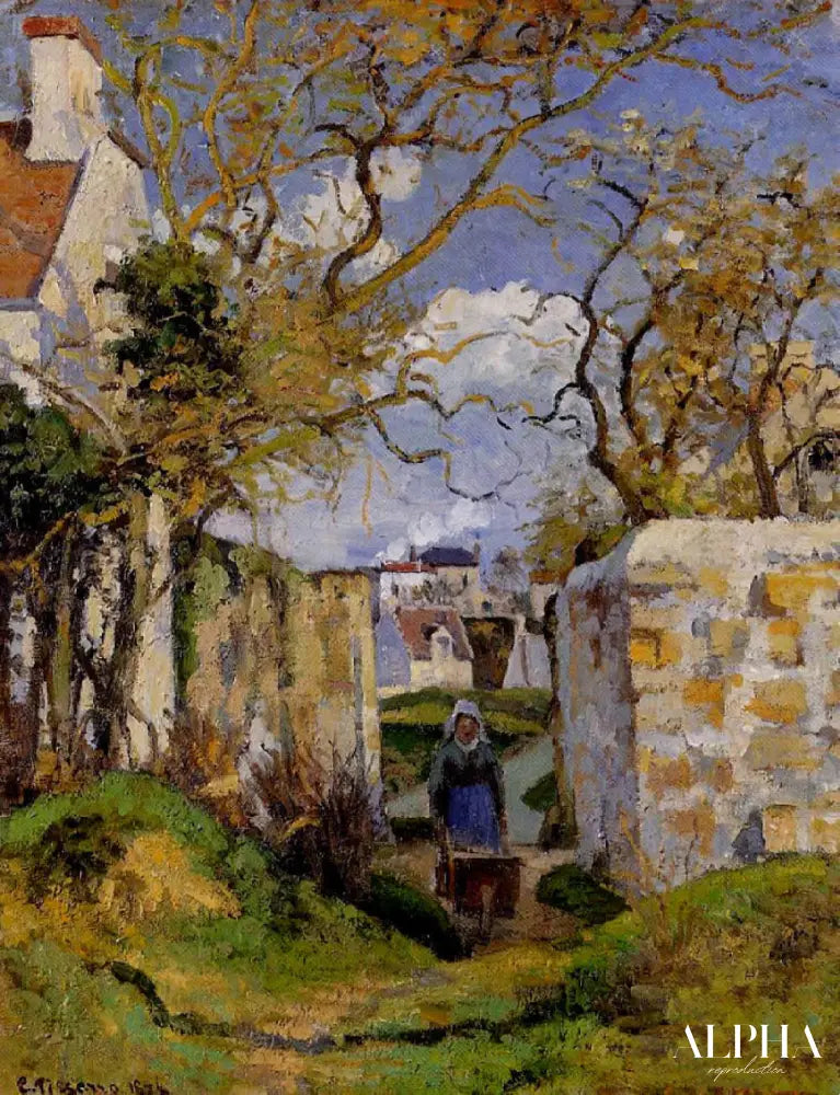 Paysanne avec une brouette - Camille Pissarro - Reproductions de tableaux et peintures haut de gamme