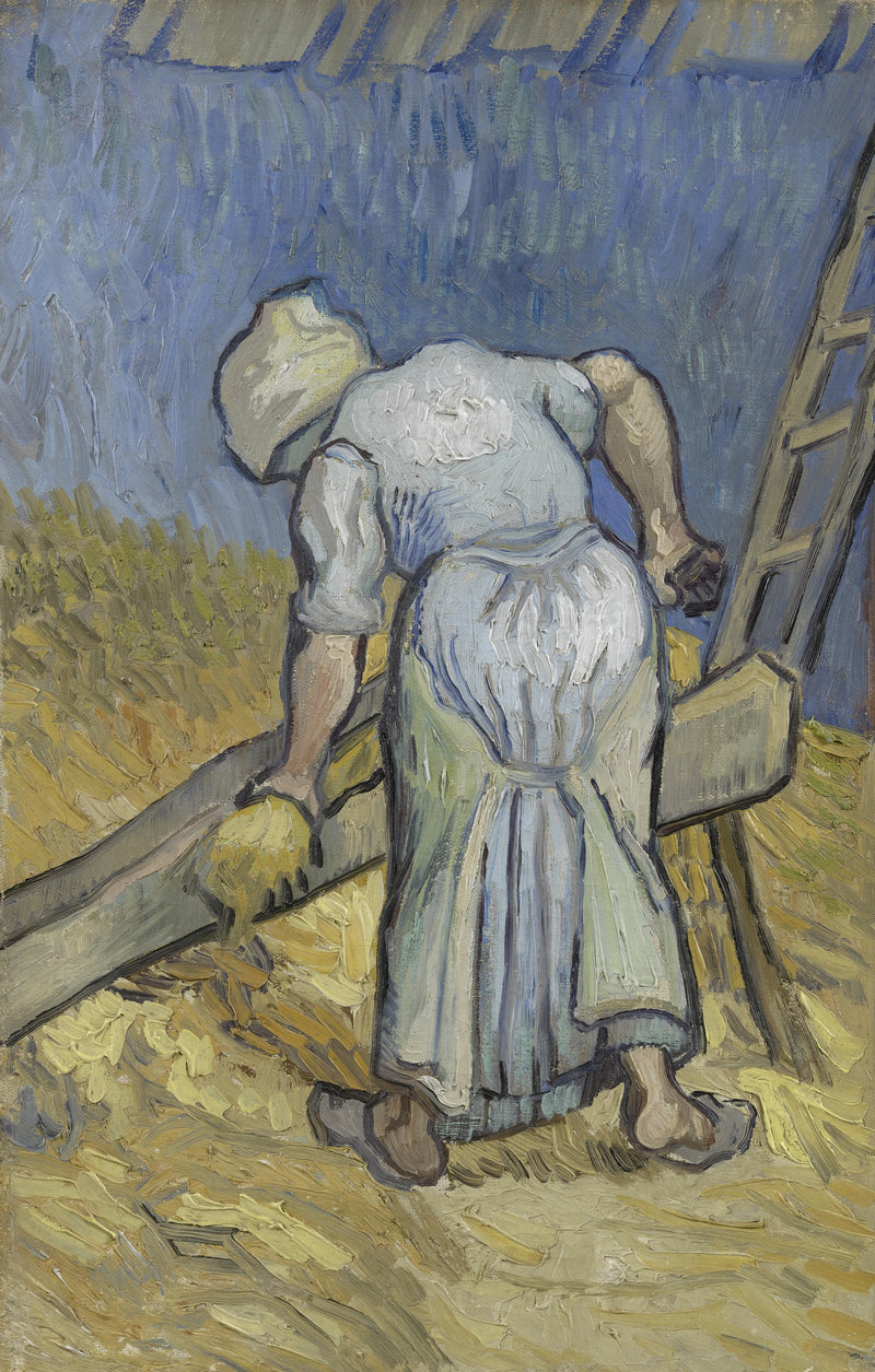 Bondepige, der knuser hør (efter majshøsten) - Vincent van Gogh