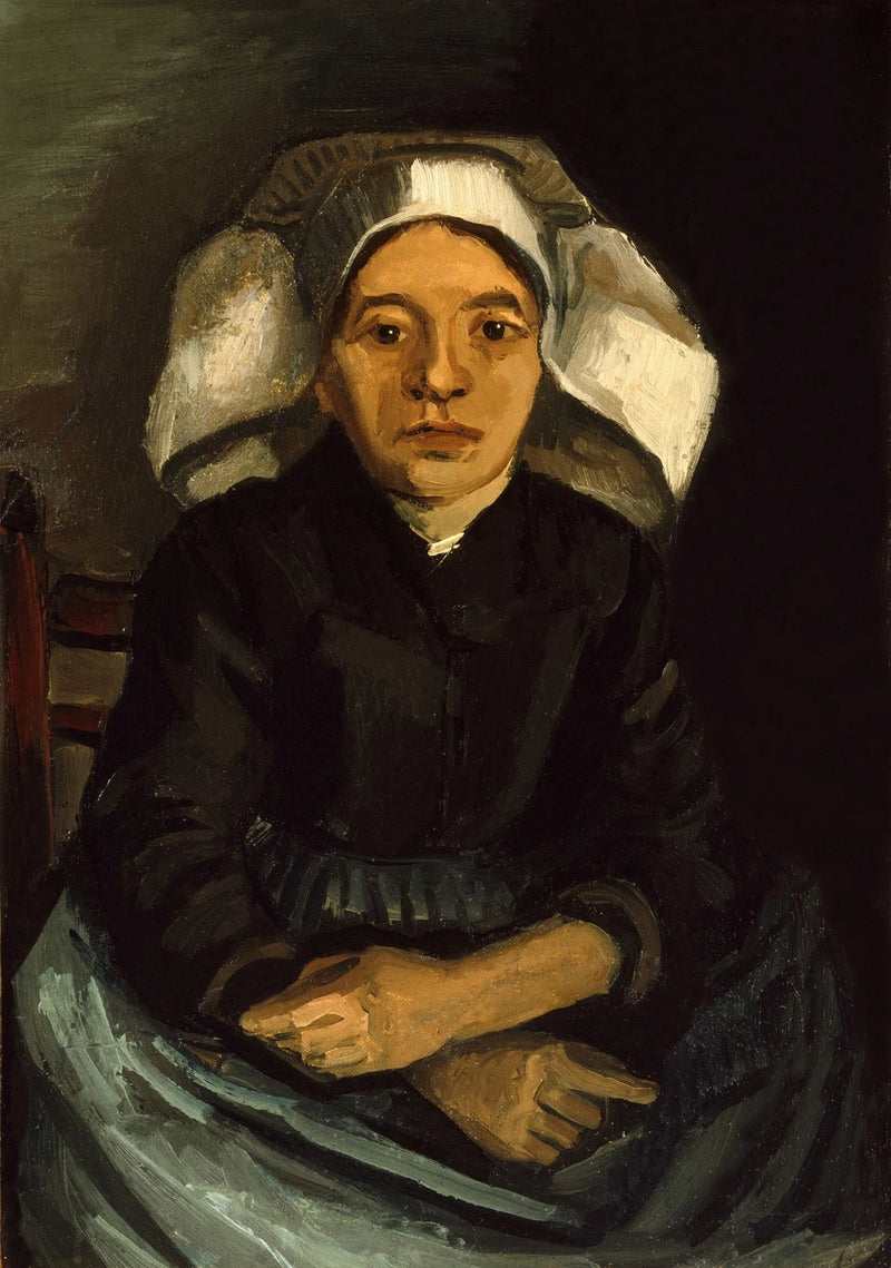 Landkvinde, halvkrop, siddende - Vincent van Gogh