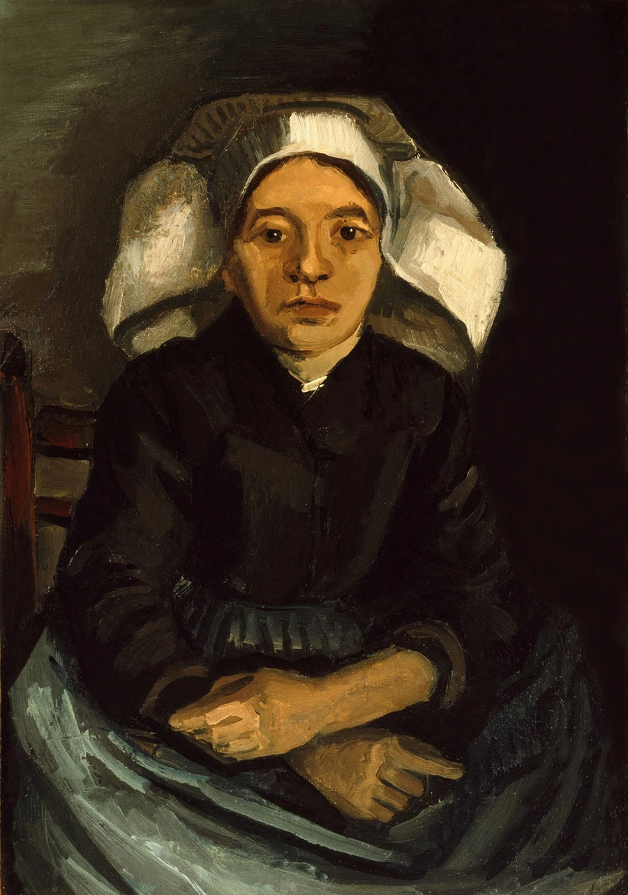Landkvinde, halvkrop, siddende - Vincent van Gogh