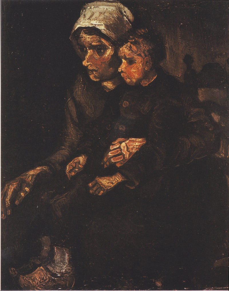 Bondekone med et barn på skødet - Vincent van Gogh