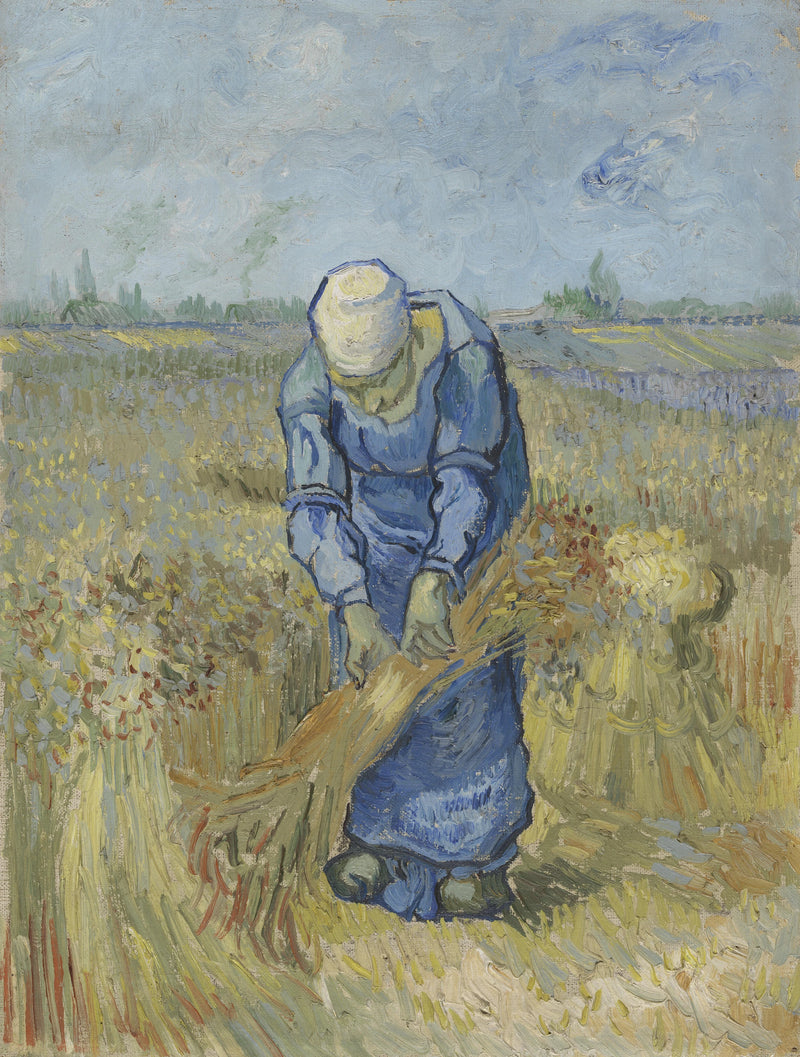 Bondekvinde binder neg (efter Millet) - Vincent van Gogh