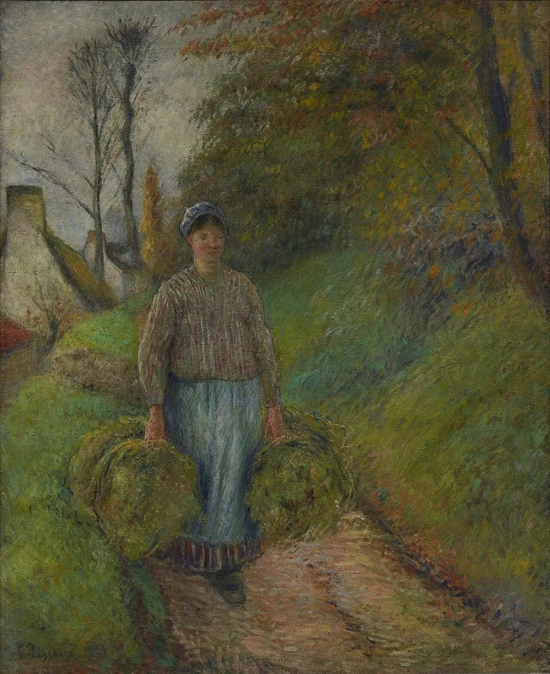 Landmand med to halmballer - Camille Pissarro