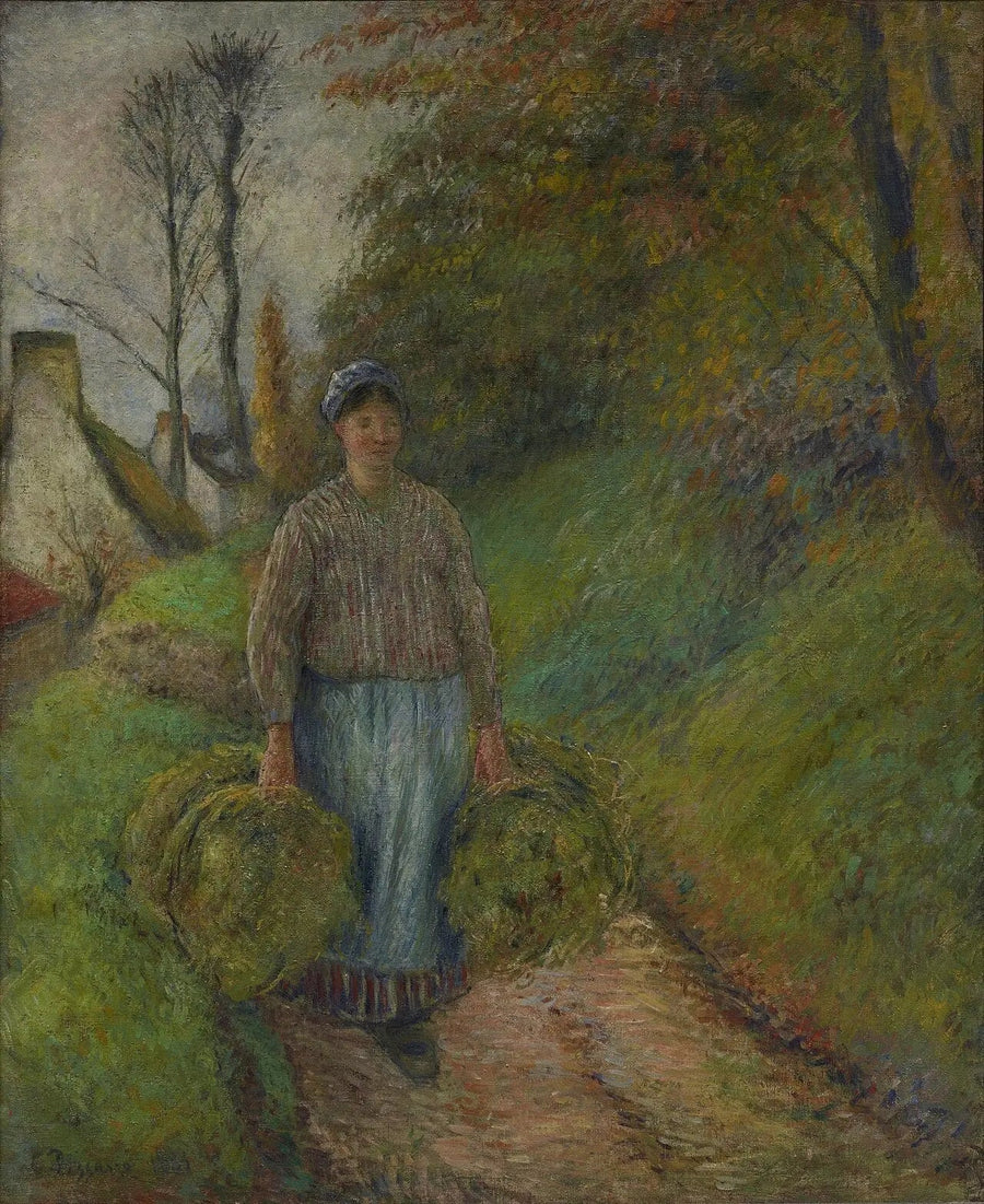 Landmand med to halmballer - Camille Pissarro