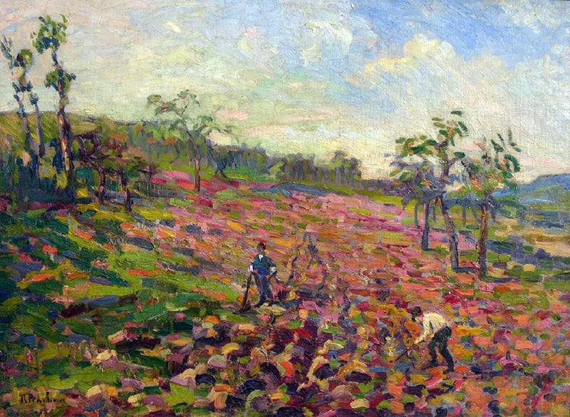 Bønder på marken - Robert Antoine Pinchon