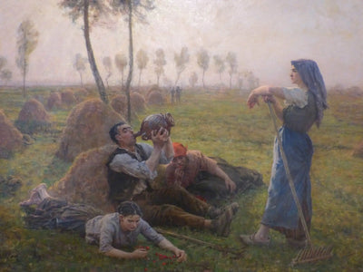 Paysans au repos - Jules Breton - Alpha Reproduction