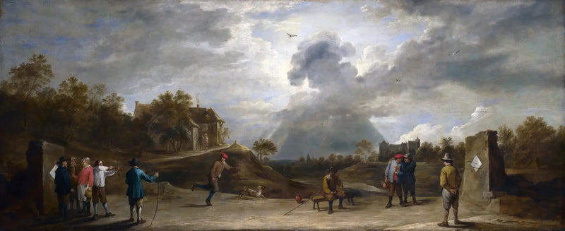 Bønder med bueskydning - David Teniers den Yngre